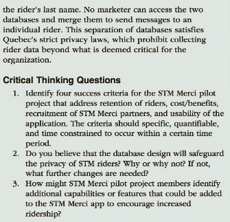 De Montreal Case Study Due Date: Sunday 11:59 pm EST of Unit