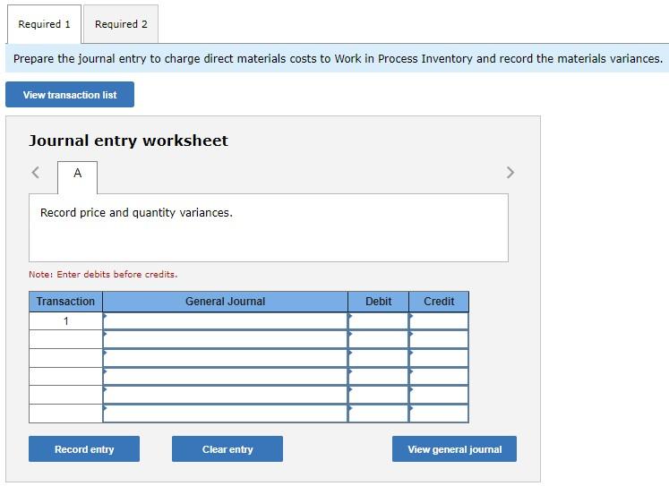 22,120 board feet of wood costing $280,924. The company's direct materials standards