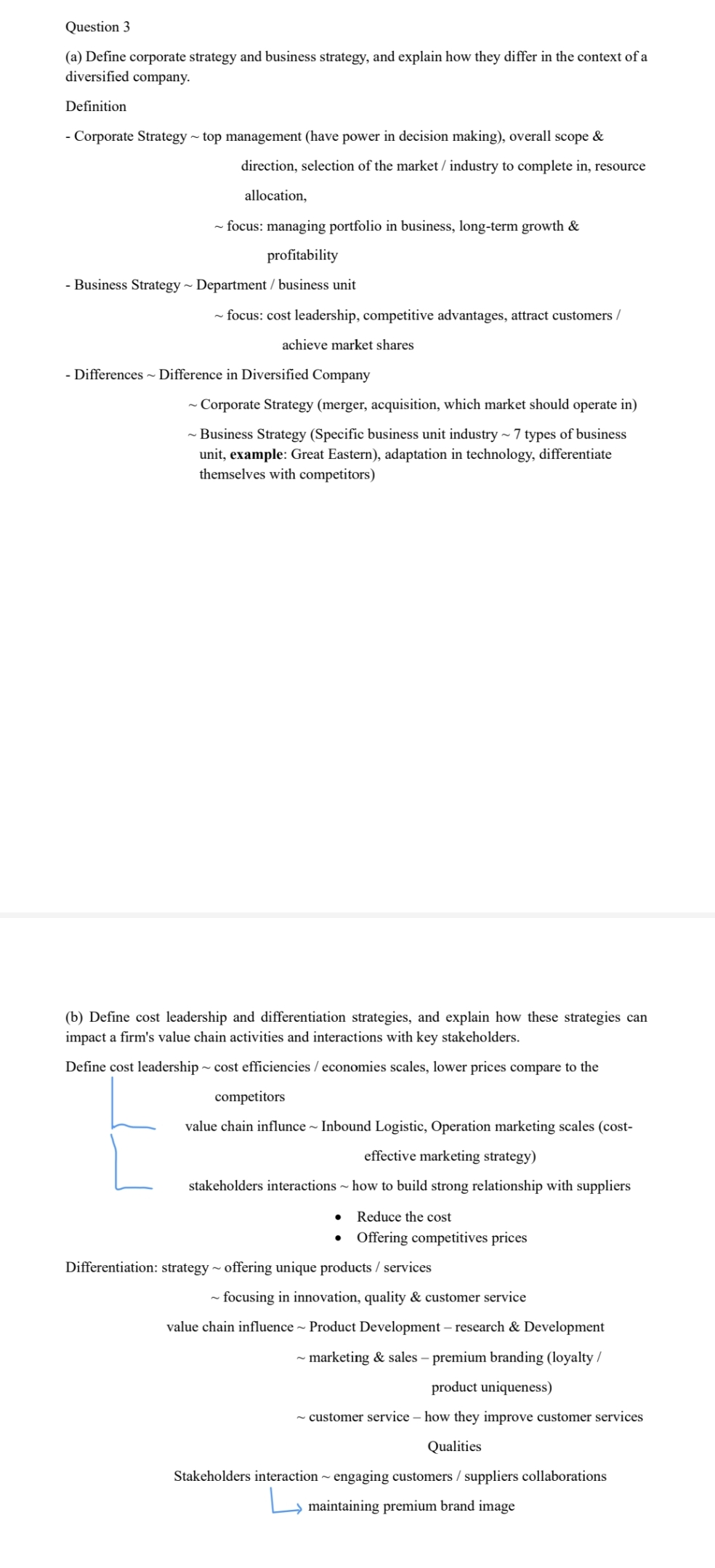 Please help me using all the original point to explain write into