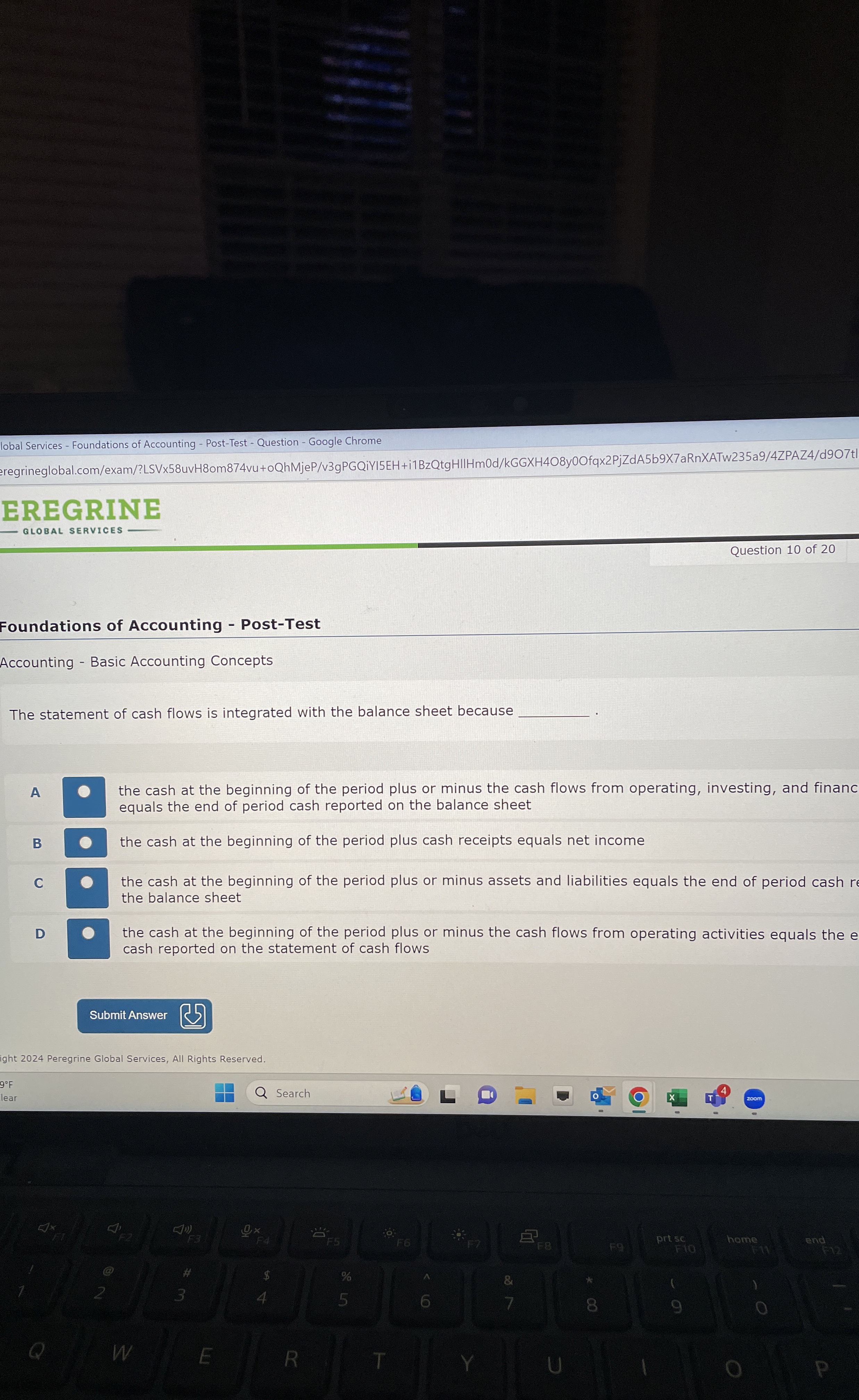  Foundations of Accounting - Post-Test Accounting - Basic Accounting Concepts The