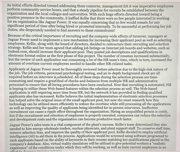 Nuclear Operating Power Plant: Improving Recruitment and Selection S.A. Jaguar Nuclear Operating