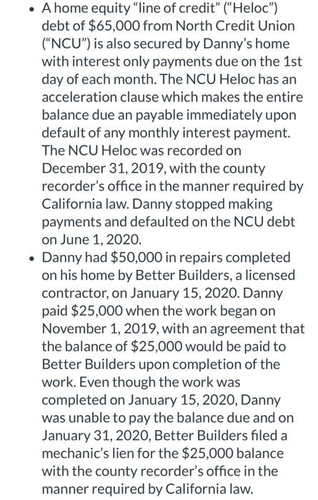 45 year-old man, has run into a bit of financial trouble and