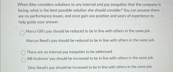 There are only internal equity issues. There are both internal equity and