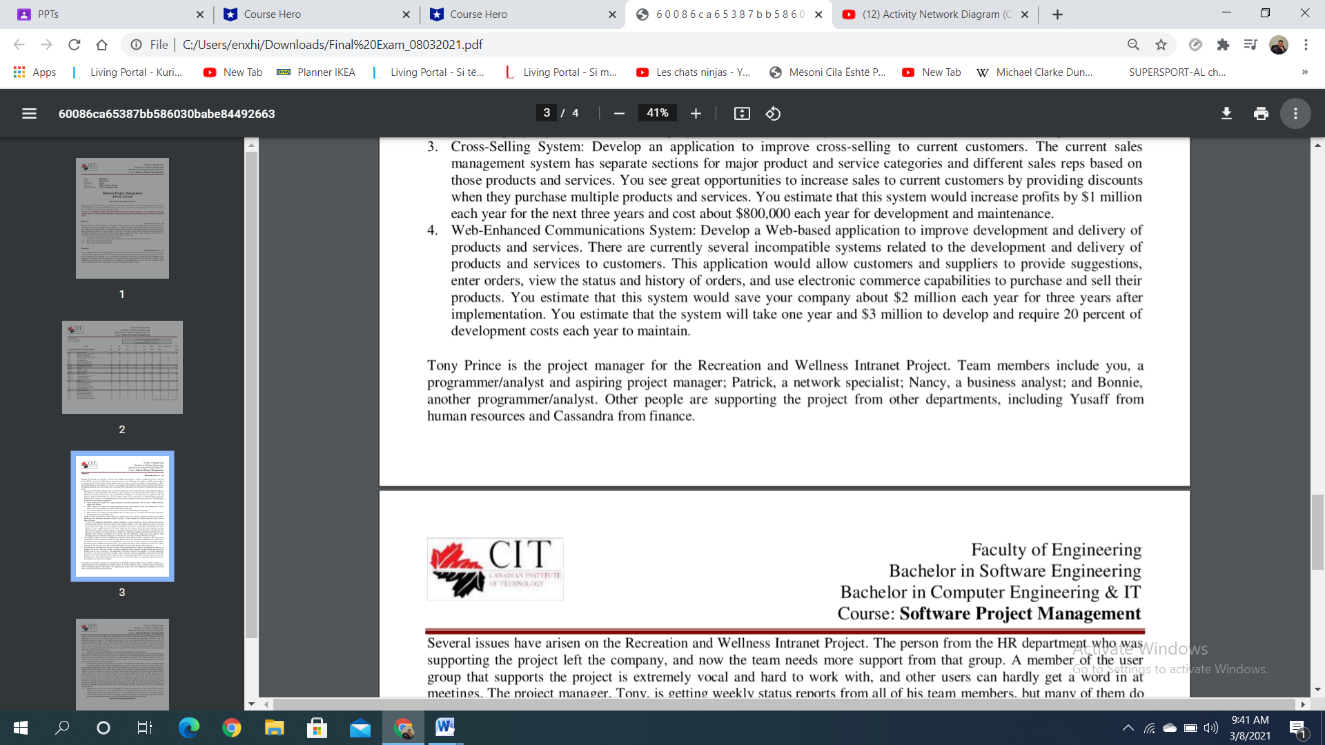 60086ca65387bb5860 x (12) Activity Network Diagram (C X + X -> C