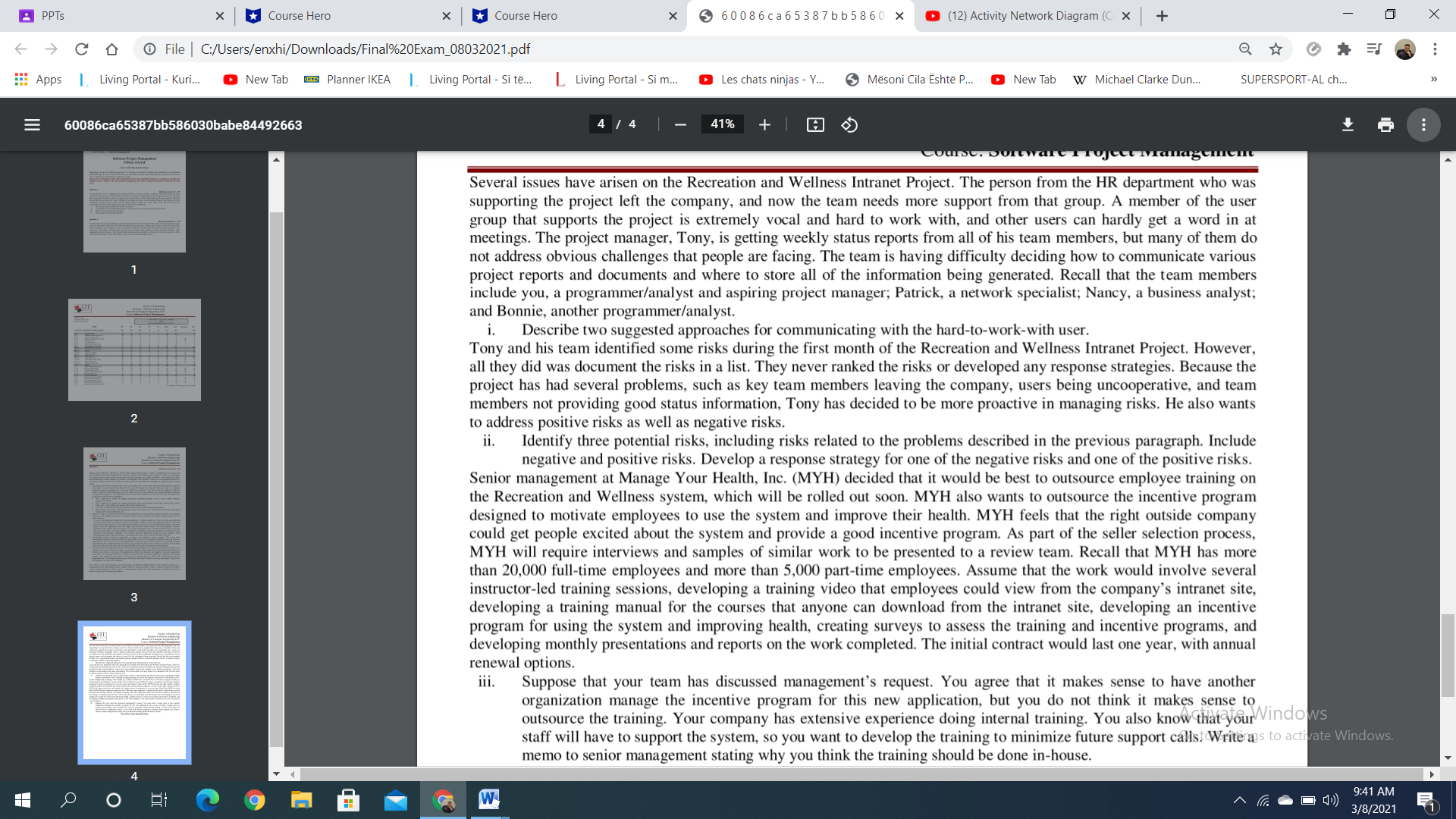 D @ File | C:/Users/enxhi/Downloads/Final%20Exam_08032021.pdf . . . : Apps | Living