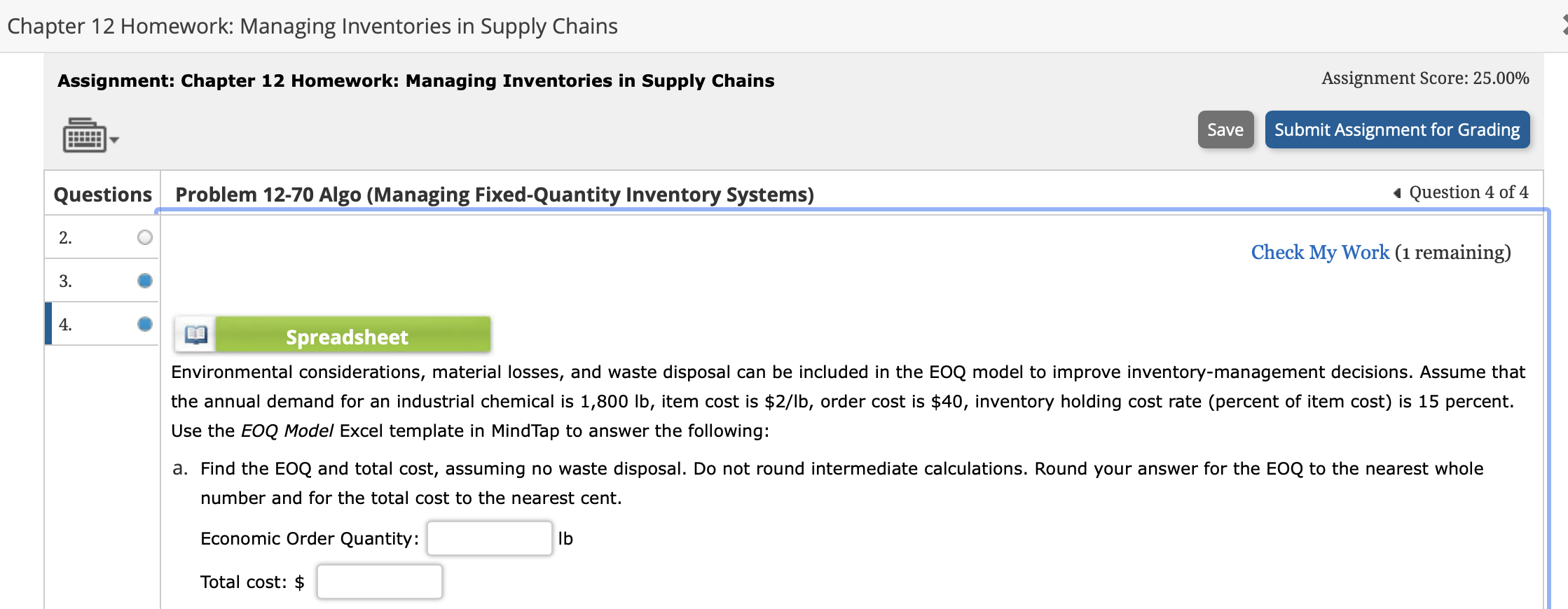 C answer options- Higher/lower, can/can not Thanks in advance! Chapter 12 Homework: