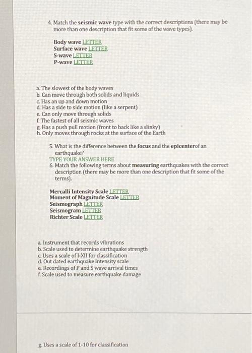you need an update on? Chapter 3 Concepts - Earthquakes 1. Describe