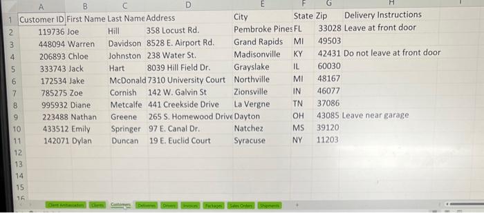 information provided in the scenario), do the following in Lucidchart: (1) Create