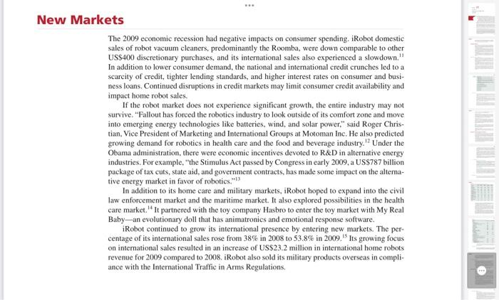 does iRobot choose it? 8. What are the main challenges that iRobot