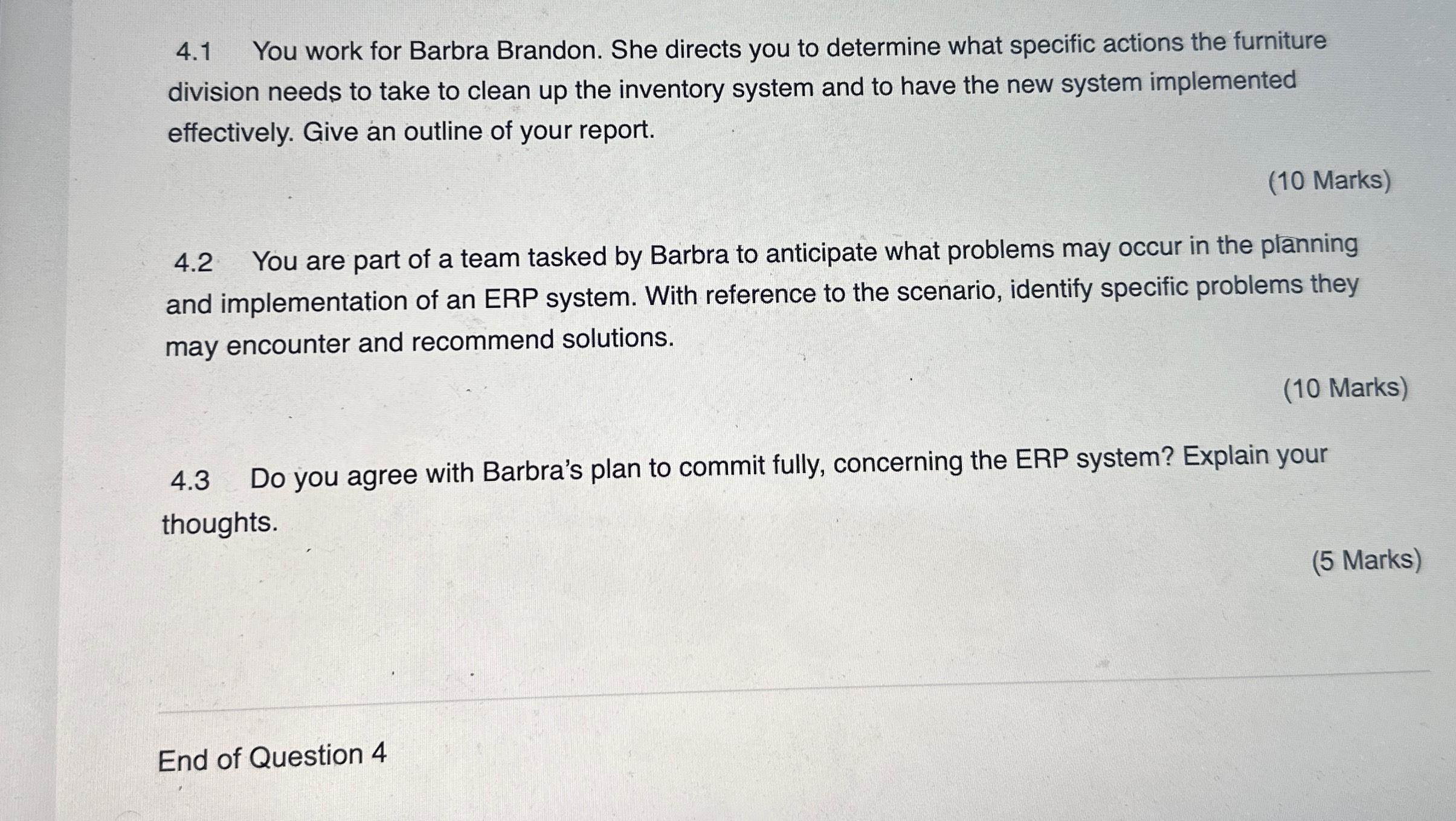  Question 4 25 Marks Study the scenario and complete the questions