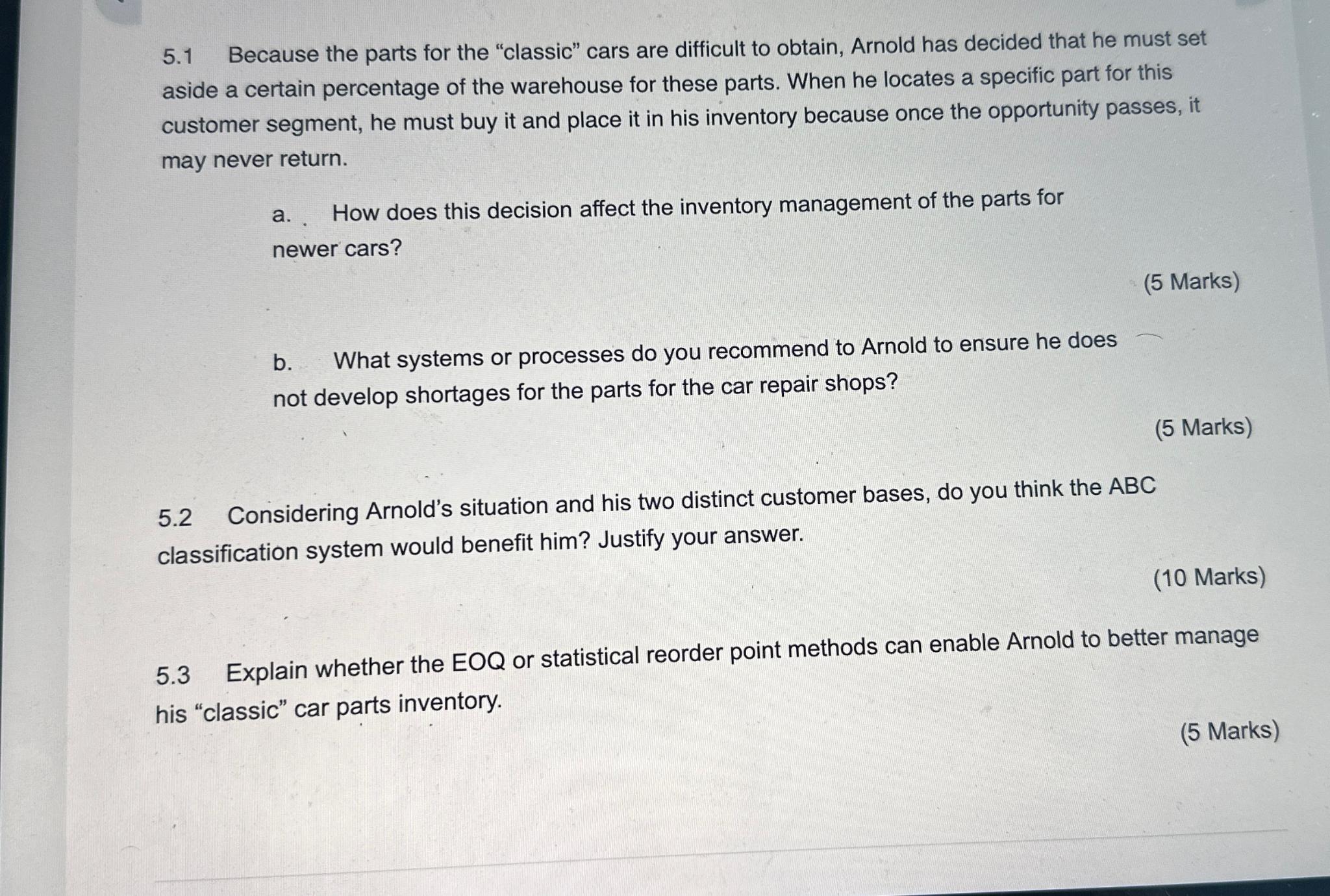  Question 5 25 Marks Study the scenario and complete the questions