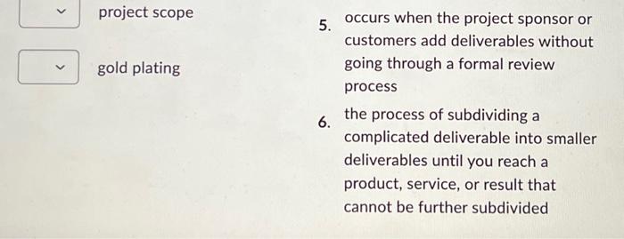 defining all the work needed to successfully meet the project objectives 2.