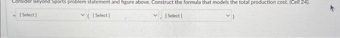 above. Construct the formula that models the ending inventory of period 1