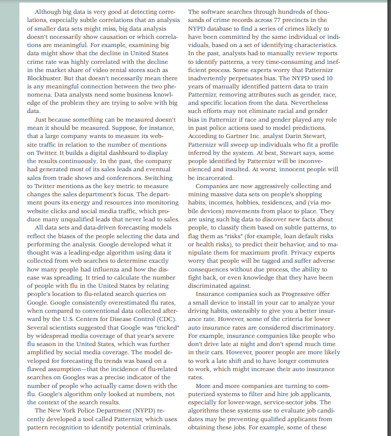 and i will thumbs up. Does Big Data Provide the Answer? CASE