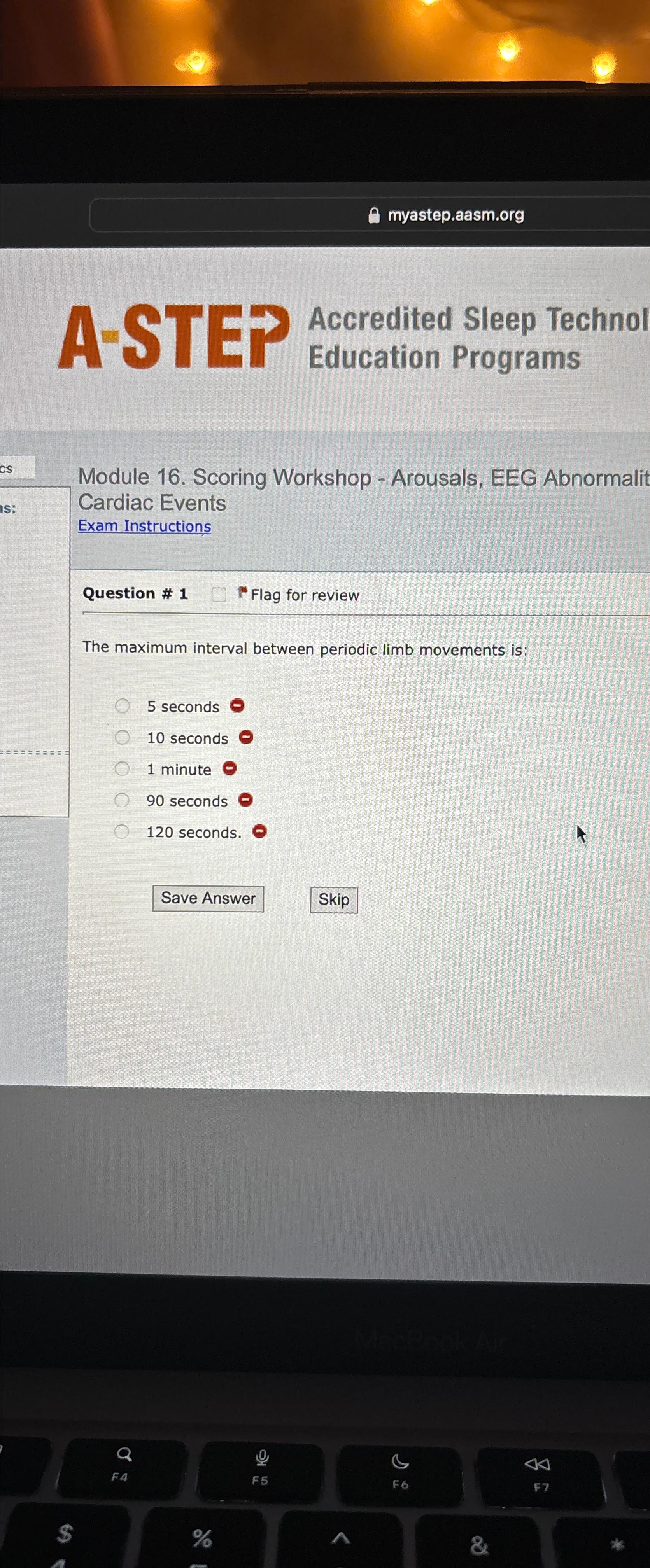  myastep.aasm.org A-ST Accredited Sleep Technol Education Programs Module 16. Scoring Workshop