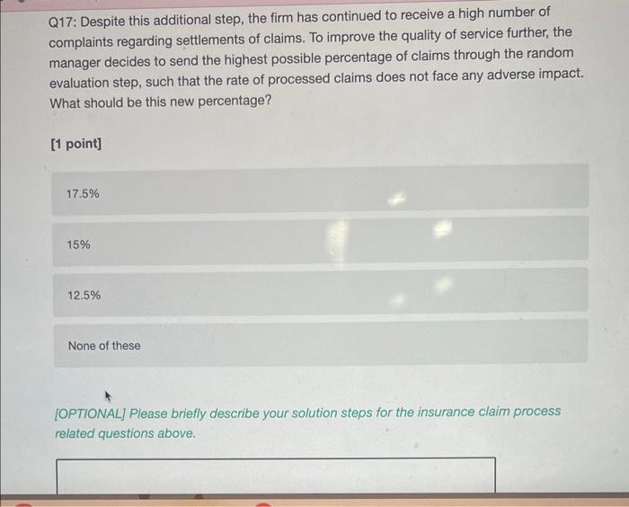 regarding processing of a medical insurance claim: Task A (Receive complete data