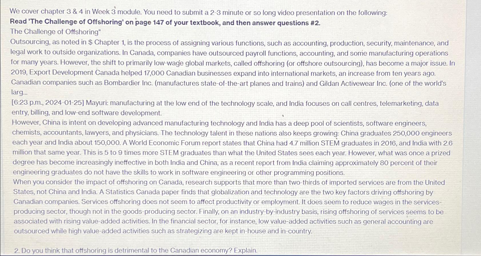  We cover chapter 3 & 4 in Week 3 module. You