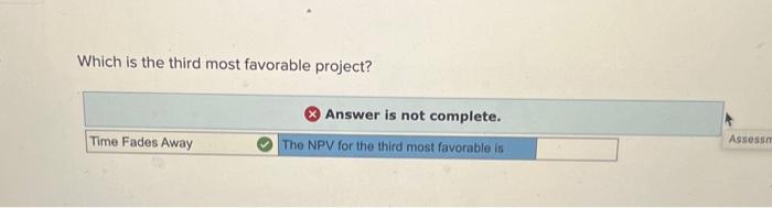 Your team is considering three different recording projects. Based on past history,