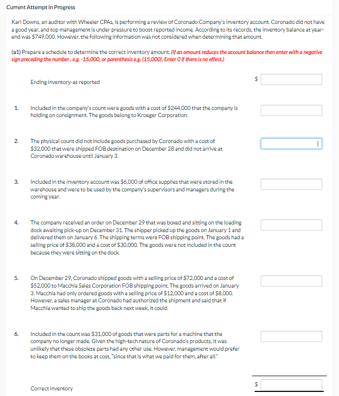 Current Attempt in Progress Kari Downs, an auditor with Wheeler CPAs,