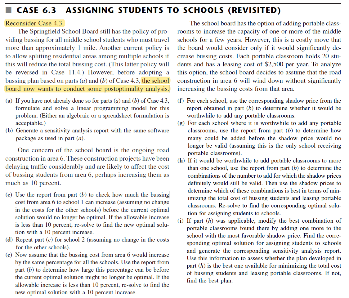 to parts a) and b) of Case 4.3 provided for reference only.