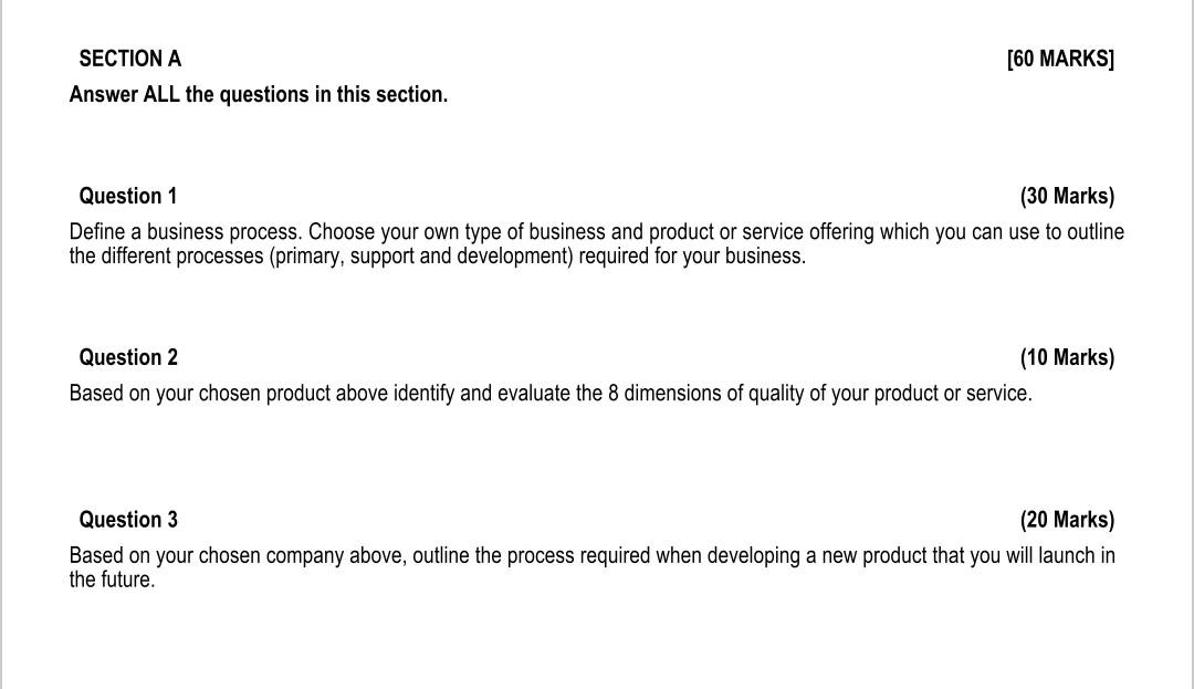  SECTION A [60 MARKS] Answer ALL the questions in this section.