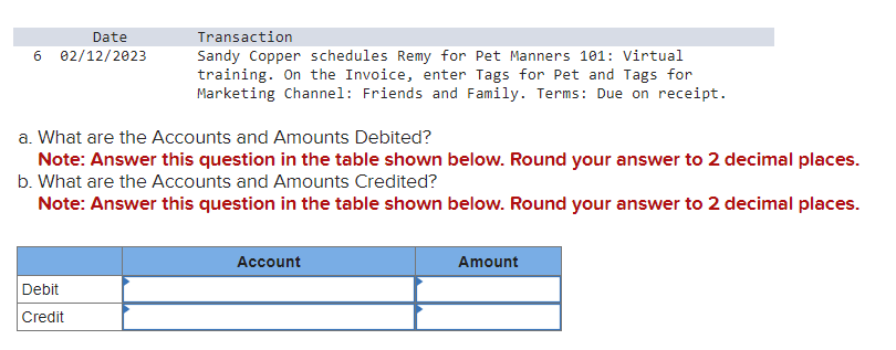 February 8 through February 14 , 2023. a. What are the Accounts
