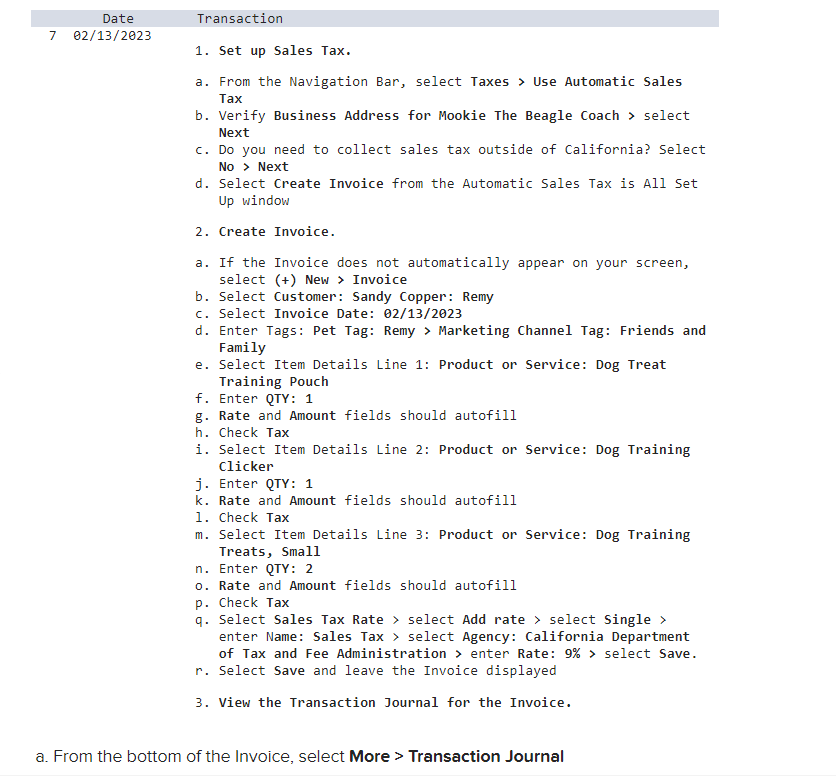 and Amounts Debited? Note: Answer this question in the table shown below.