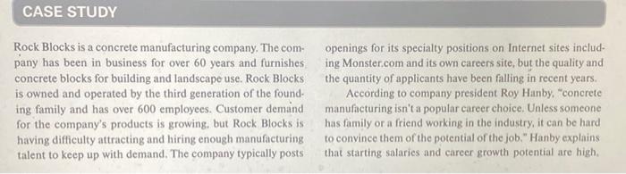 Please read the below case study and answer the three questions. Please