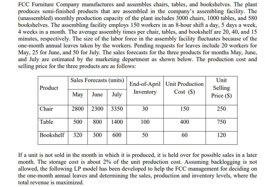 Solve step by step using GAMS and fill in the table