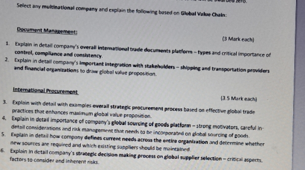 answer should be related to amazon company Select any multinational company and