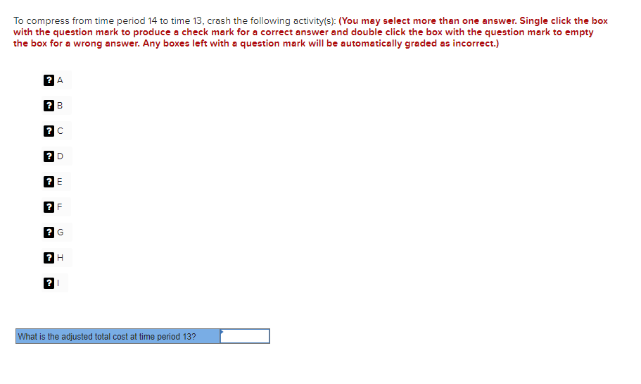 for each project duration. The indirect costs for each project duration are