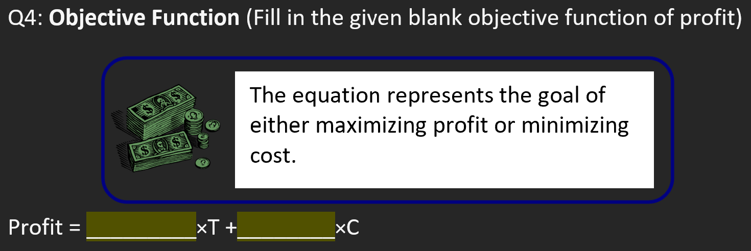 variables below The unknown quantities that are expected to be estimated as