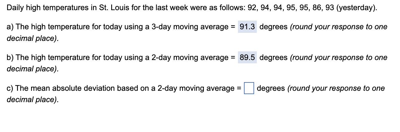 please show work, answer is not 66.7, already tried that. Daily high