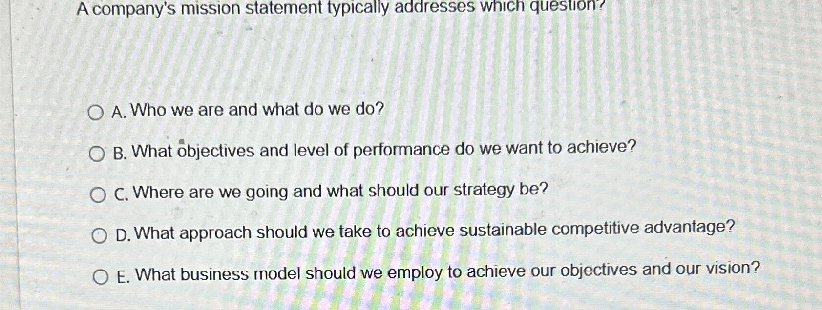  A. Who we are and what do we do? B. What