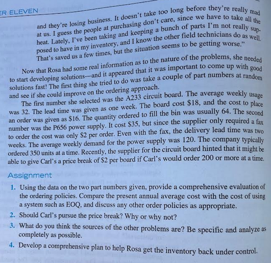 ordering policies. Compare the present annual average cost with the cost of