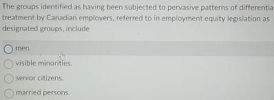  The groups identified as having been subjected to pervasive patterns of