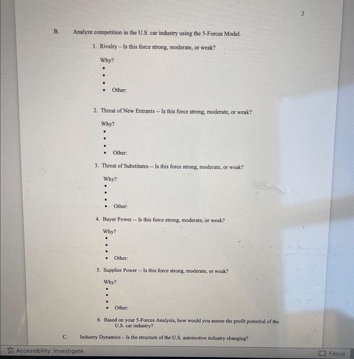 Motors, Inc. Directions - Refer to the Tesla Motors case for answering