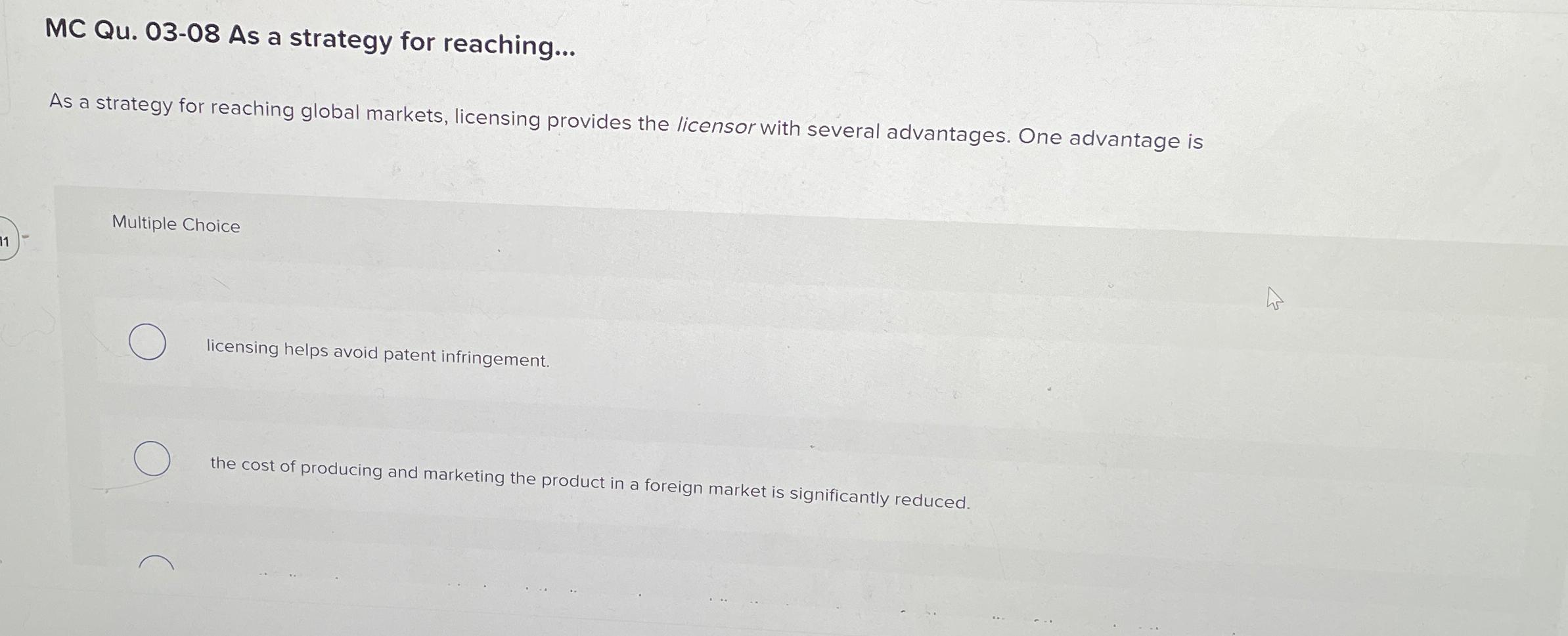  MC Qu.03-08 As a strategy for reaching... As a strategy for