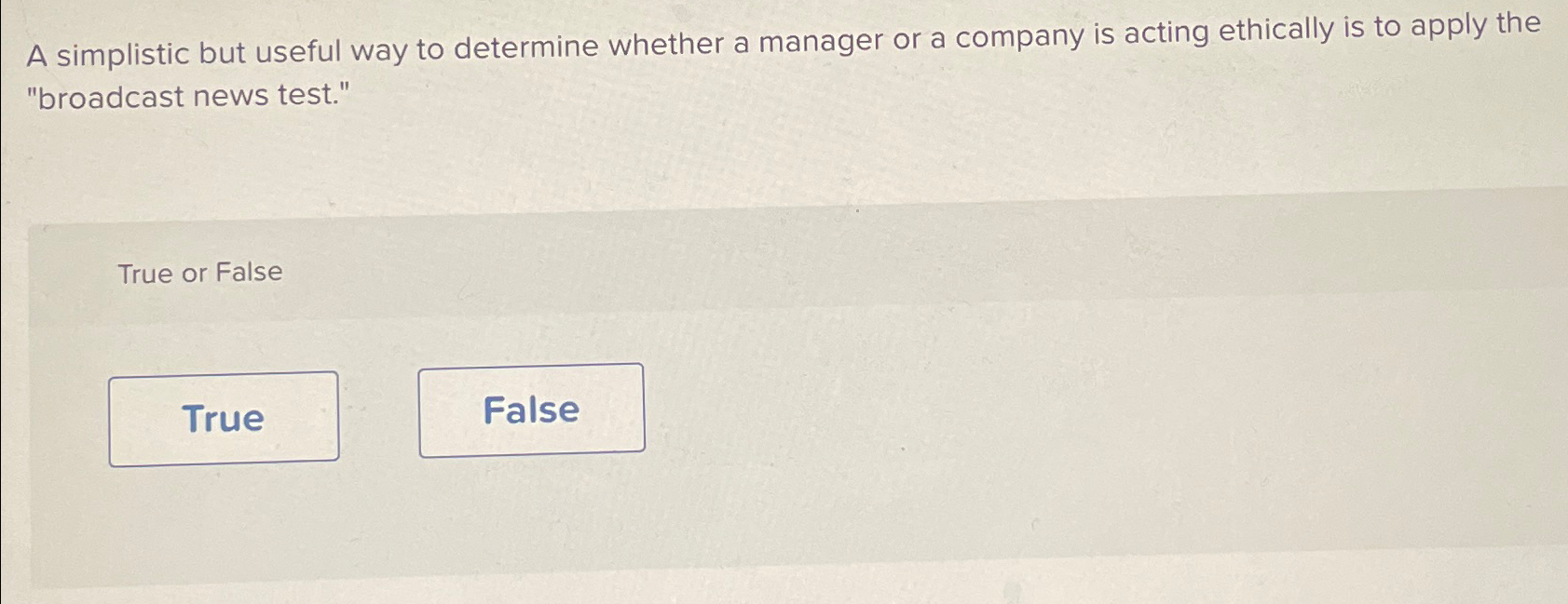  A simplistic but useful way to determine whether a manager or