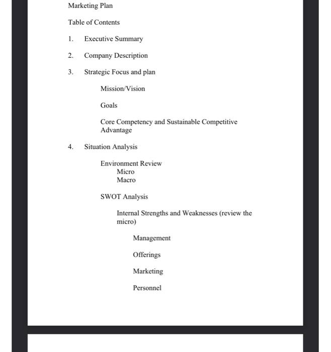 create a market plan by using the following marketing plan . the