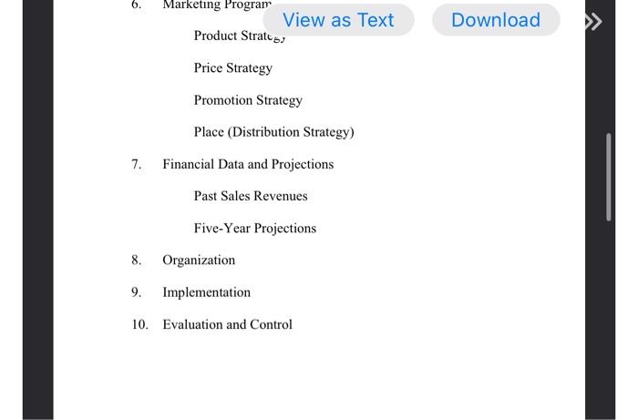 serivices and also show that statistics af the target group Marketing Plan