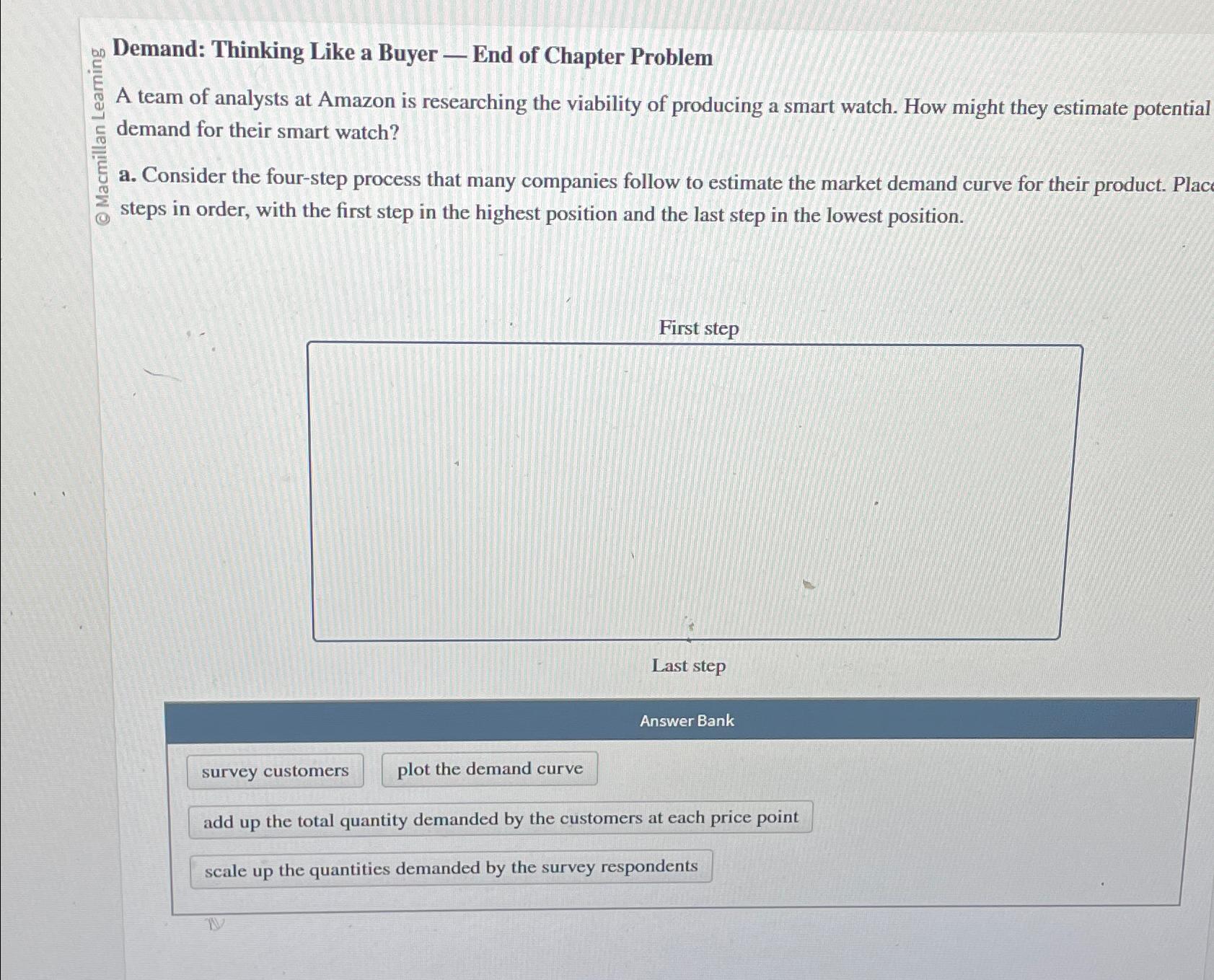  Demand: Thinking Like a Buyer - End of Chapter Problem A