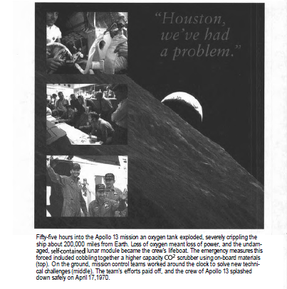 Case Study 1 : Learning the Lessons of Apollo 13Ron Howard's epic