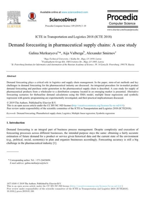  read this report and answer questions provided: ICTE in Transportation and