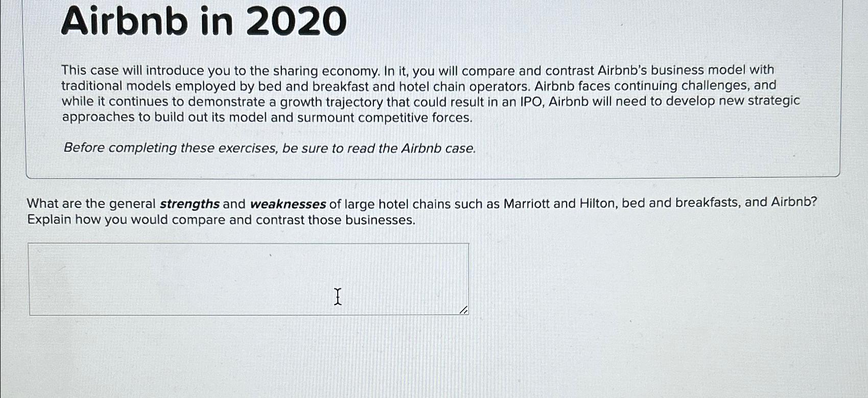  Airbnb in 2020 This case will introduce you to the sharing
