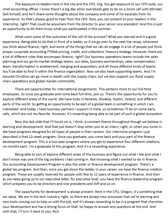 network opportunities right, and that all started there with the instrumental change