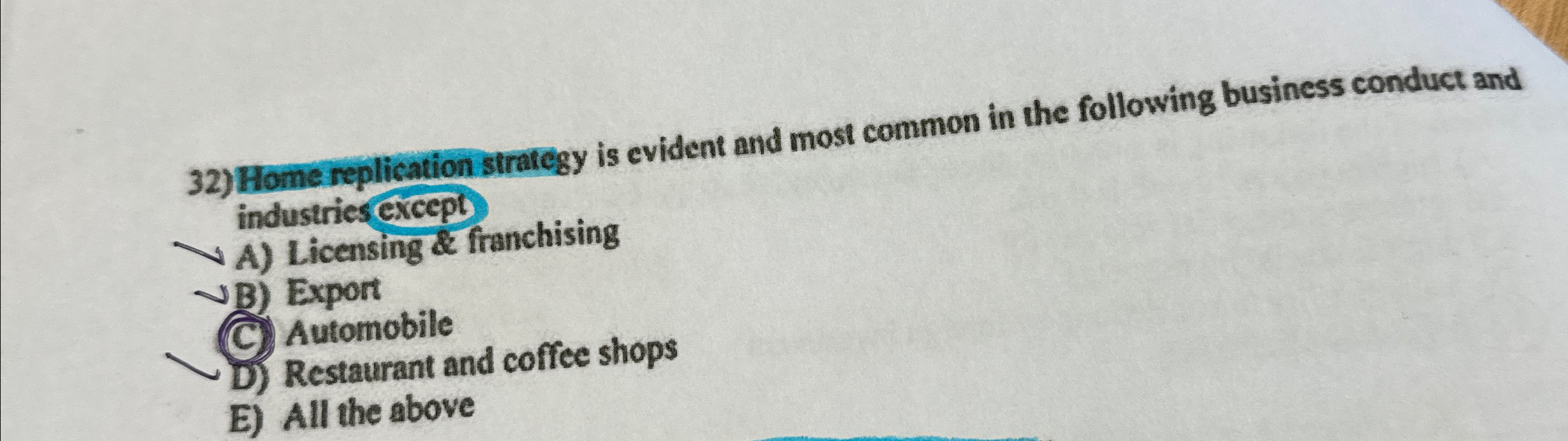 Home replication strategy is evident and most common in the following