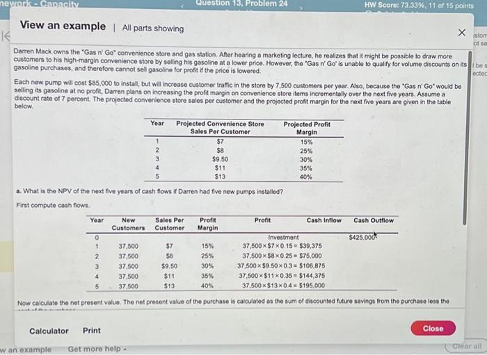 value of the purchase is calculated as the sum of discounted future