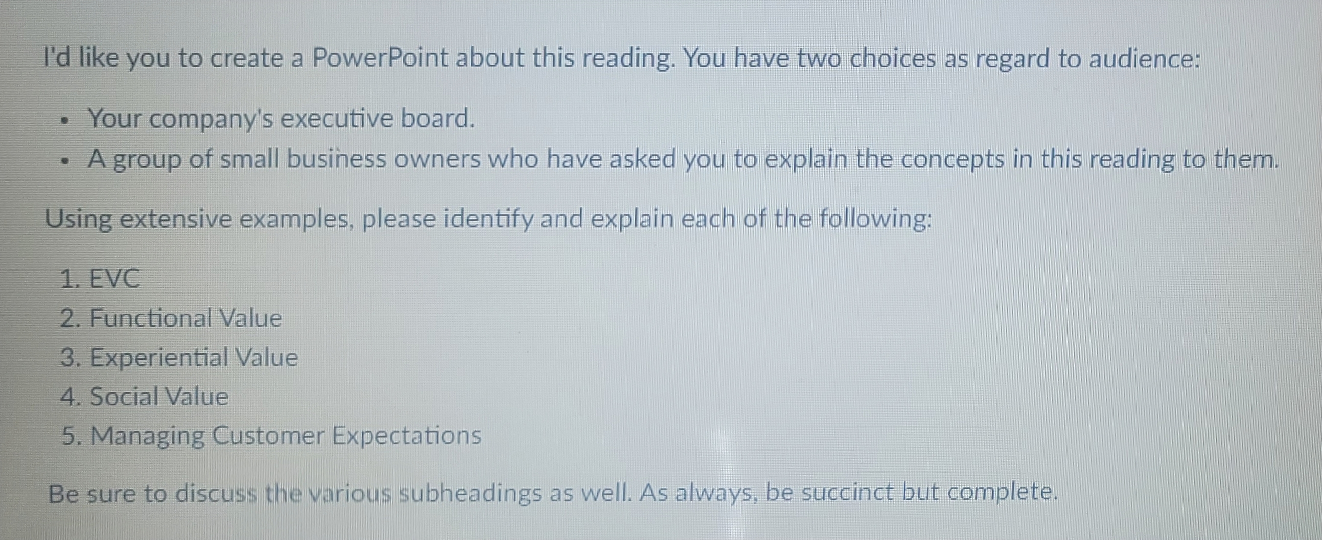  I'd like you to create a PowerPoint about this reading. You