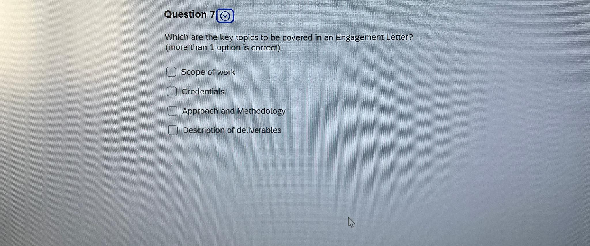  Question 7 Which are the key topics to be covered in